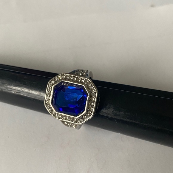 Elegant Blue and Silver 9 sale  Women's Ring - Picture 3 of 3